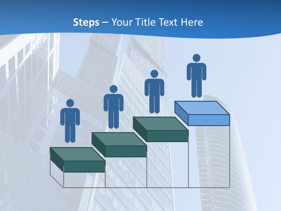 A Group Of Skyscrapers With A Blue Sky In The Background PowerPoint Template