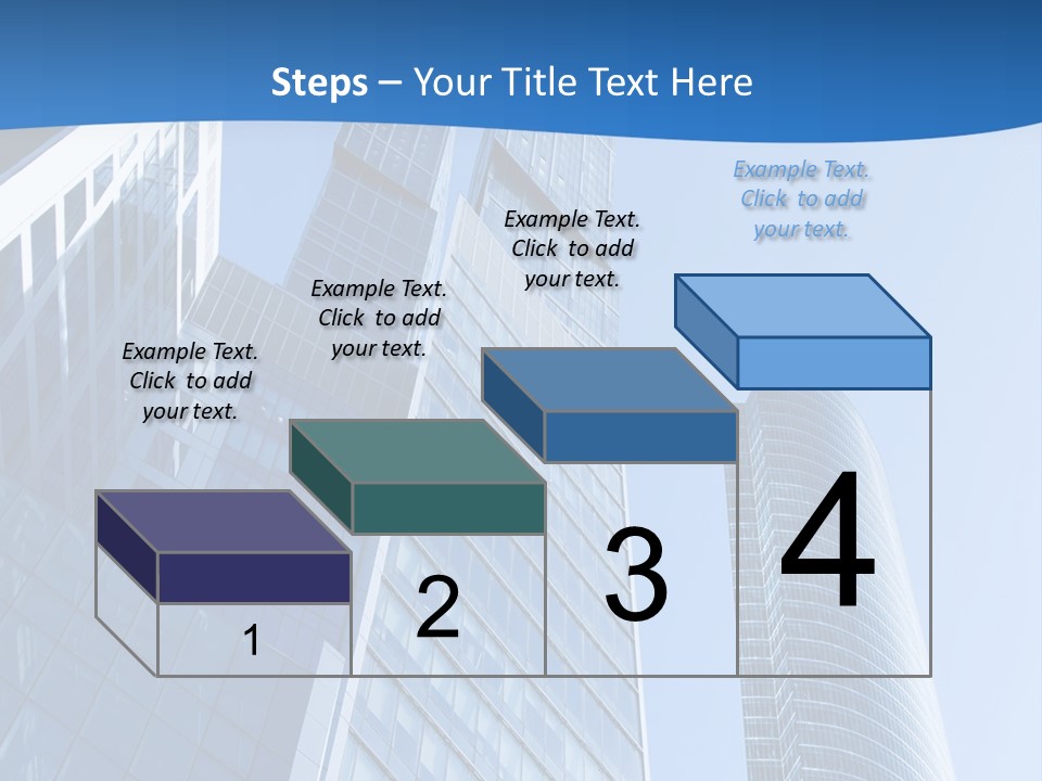A Group Of Skyscrapers With A Blue Sky In The Background PowerPoint Template