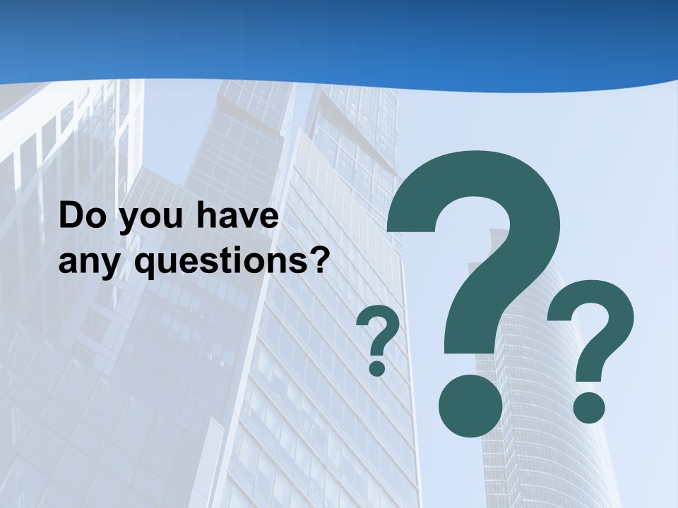 A Group Of Skyscrapers With A Blue Sky In The Background PowerPoint Template