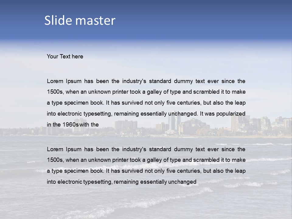 A Large Body Of Water With A City In The Background PowerPoint Template