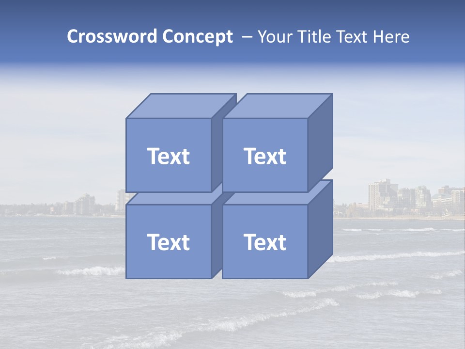 A Large Body Of Water With A City In The Background PowerPoint Template