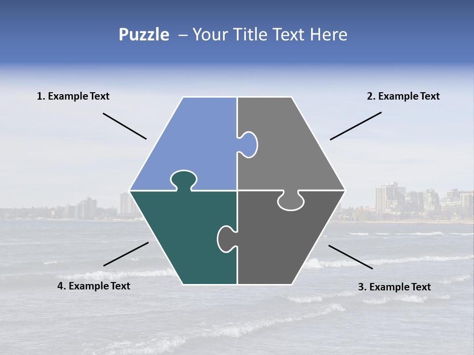 A Large Body Of Water With A City In The Background PowerPoint Template