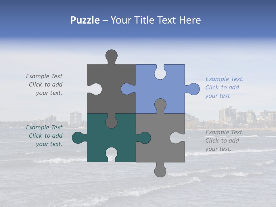 A Large Body Of Water With A City In The Background PowerPoint Template