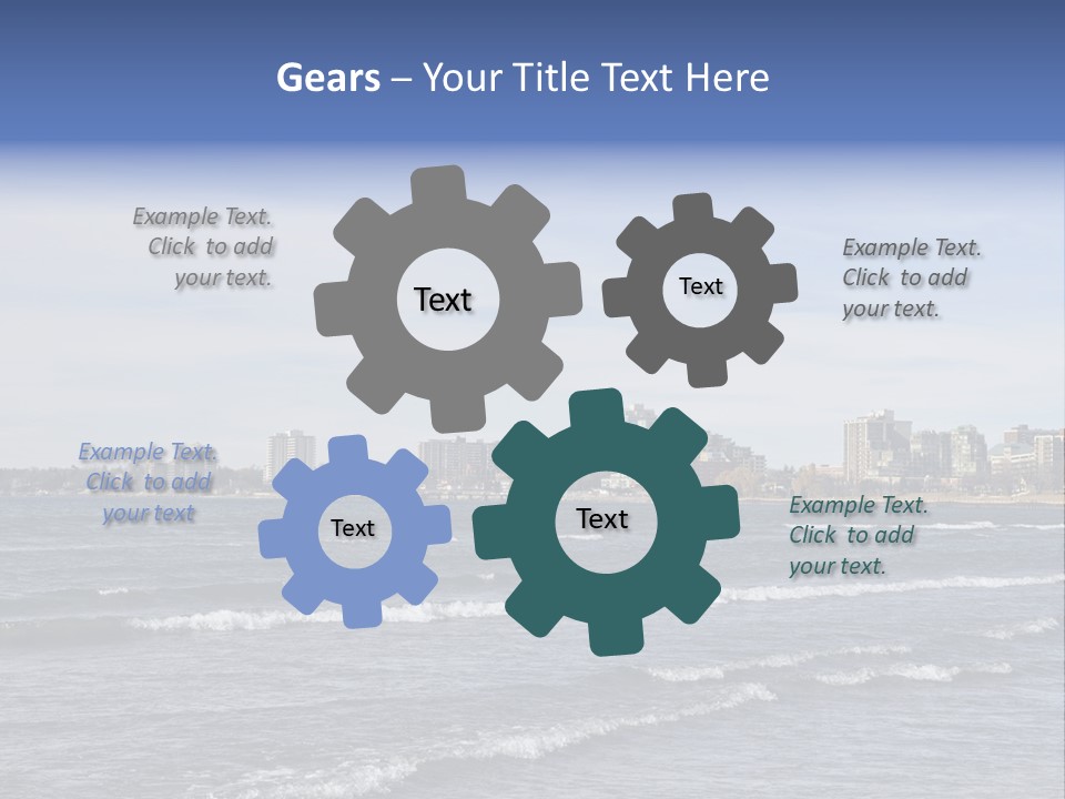 A Large Body Of Water With A City In The Background PowerPoint Template