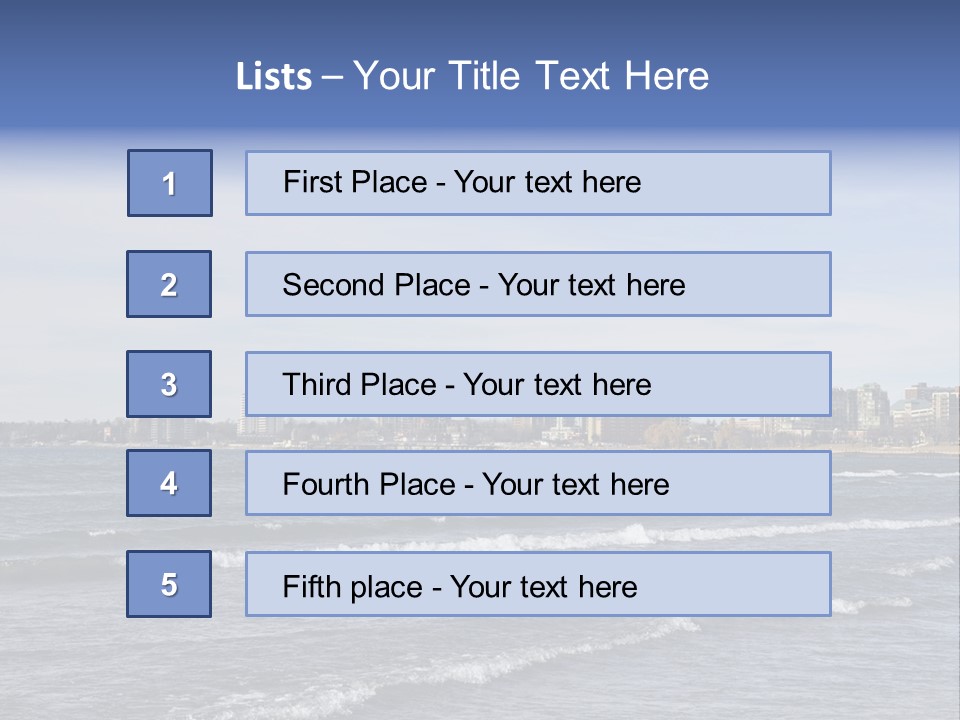 A Large Body Of Water With A City In The Background PowerPoint Template