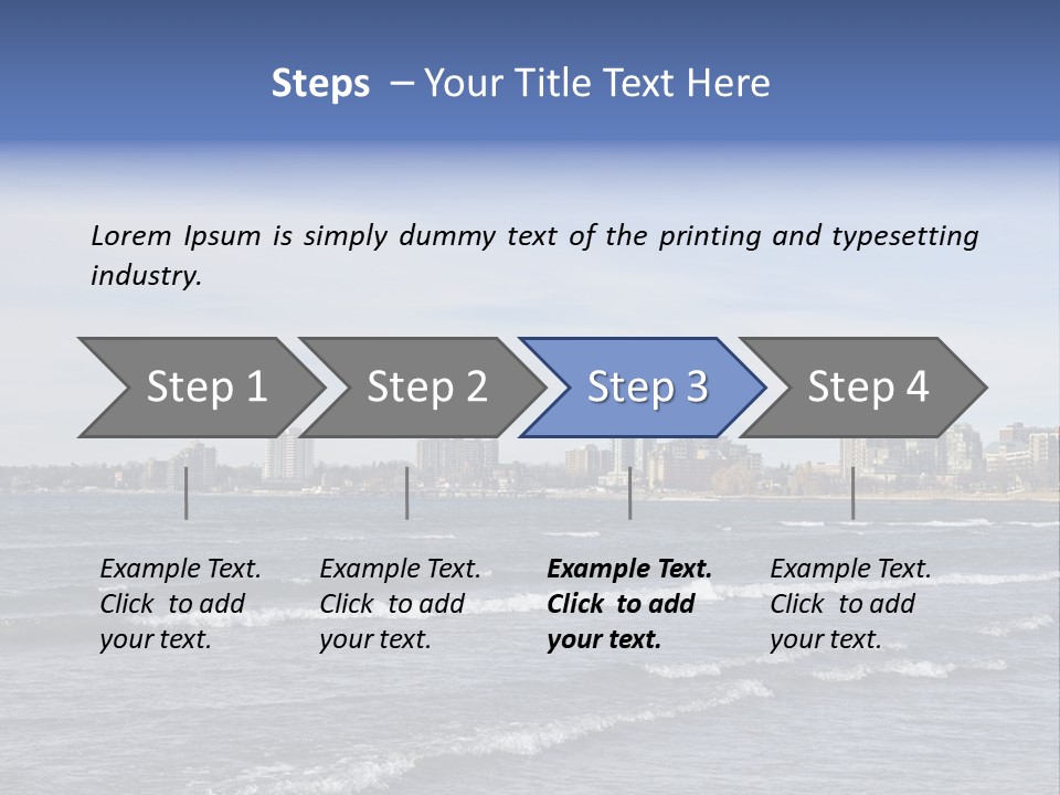 A Large Body Of Water With A City In The Background PowerPoint Template