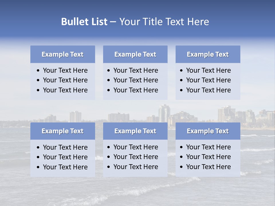 A Large Body Of Water With A City In The Background PowerPoint Template