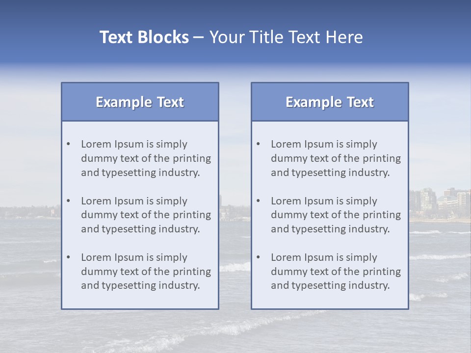 A Large Body Of Water With A City In The Background PowerPoint Template
