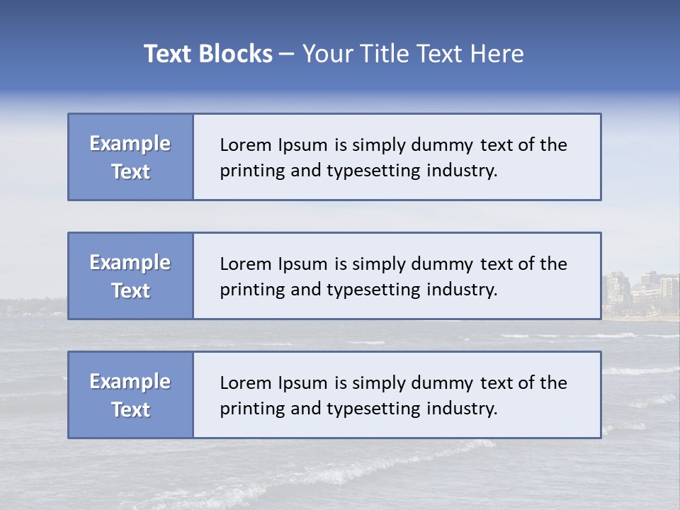 A Large Body Of Water With A City In The Background PowerPoint Template