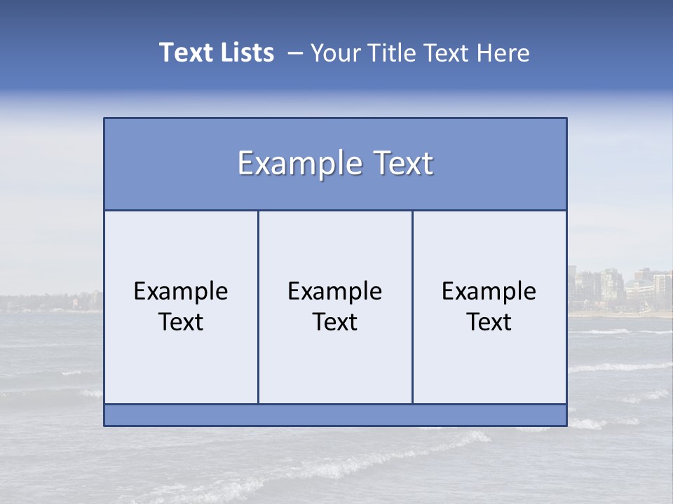 A Large Body Of Water With A City In The Background PowerPoint Template