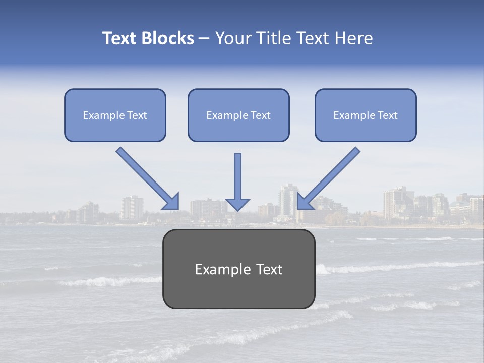 A Large Body Of Water With A City In The Background PowerPoint Template