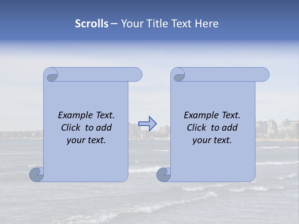 A Large Body Of Water With A City In The Background PowerPoint Template
