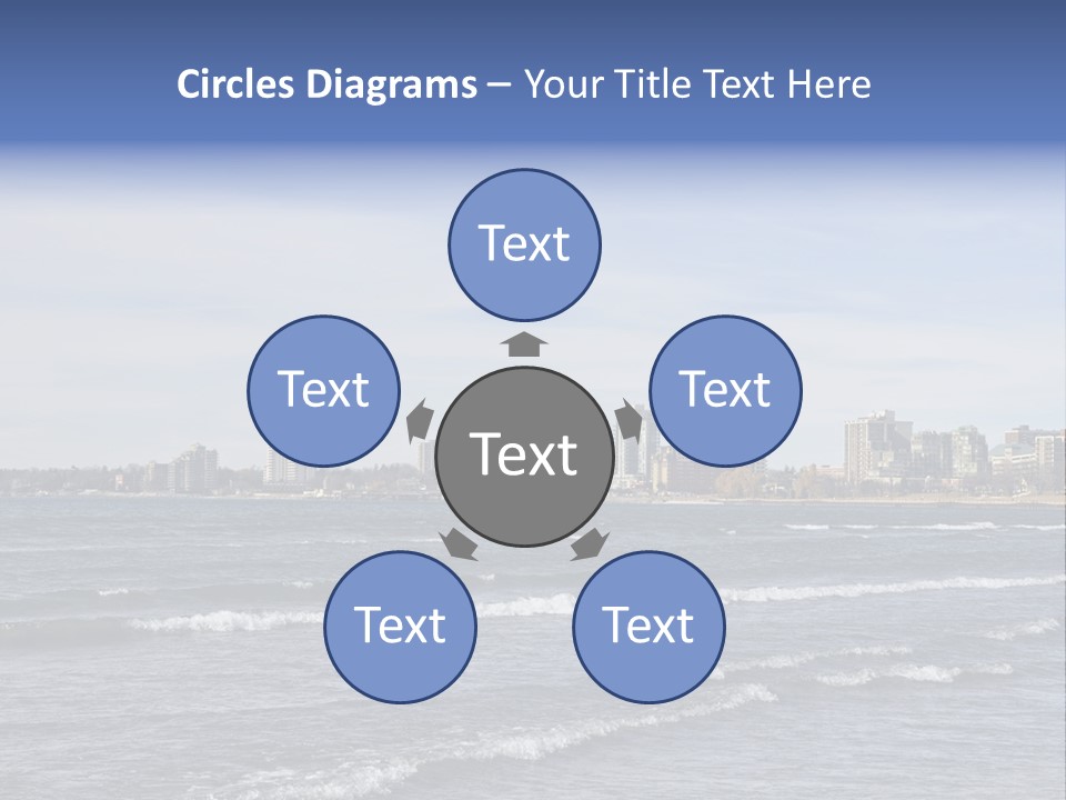 A Large Body Of Water With A City In The Background PowerPoint Template