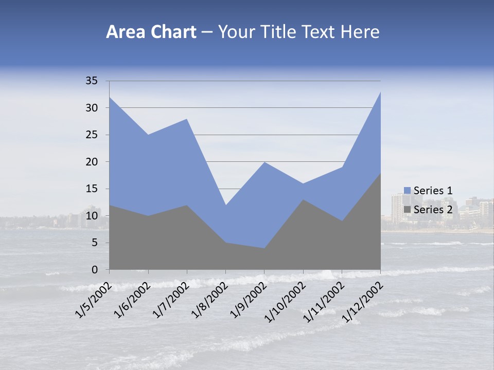 A Large Body Of Water With A City In The Background PowerPoint Template