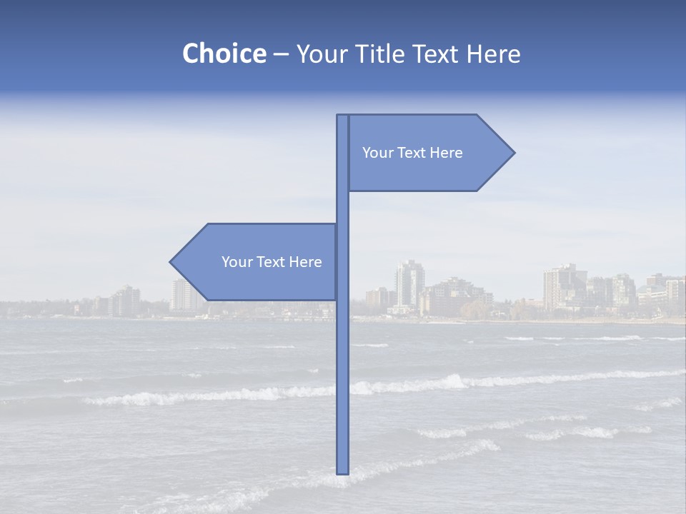 A Large Body Of Water With A City In The Background PowerPoint Template