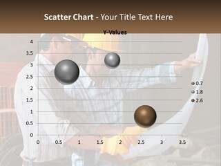 Two Men In Hardhats Holding A Piece Of Paper PowerPoint Template
