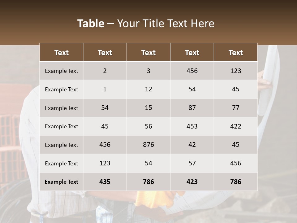 Two Men In Hardhats Holding A Piece Of Paper PowerPoint Template