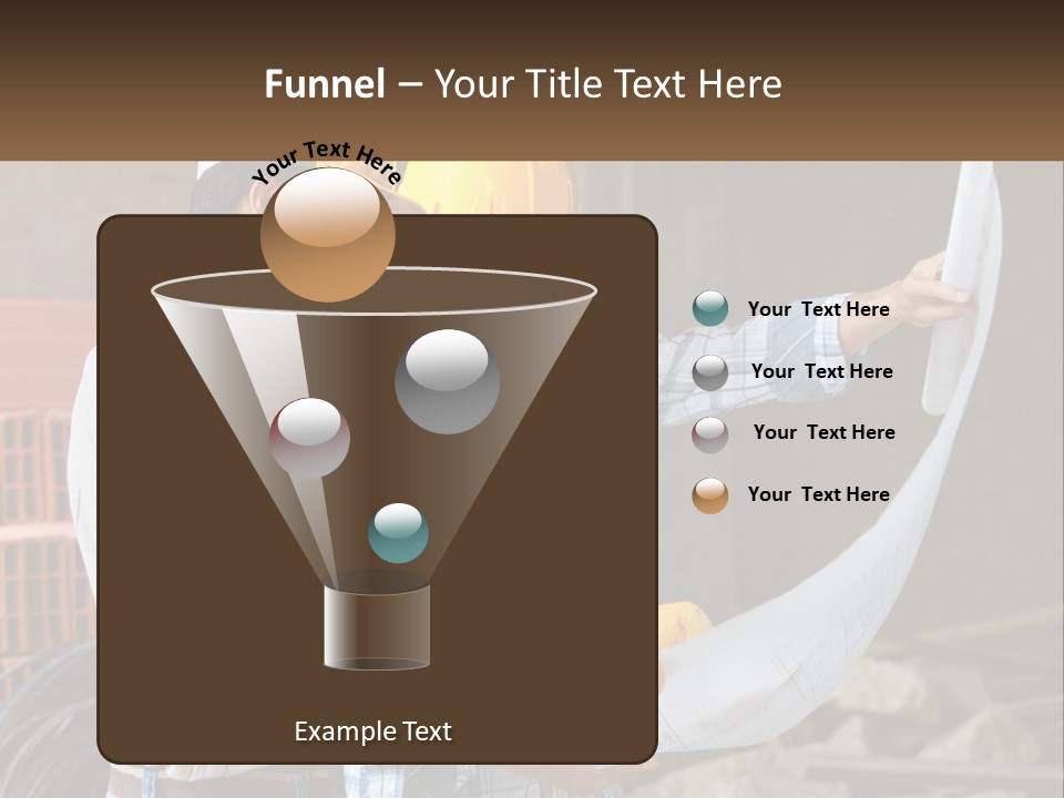 Two Men In Hardhats Holding A Piece Of Paper PowerPoint Template