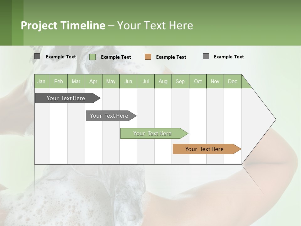 A Woman Is Holding Her Hair With A Lot Of Soap On It PowerPoint Template