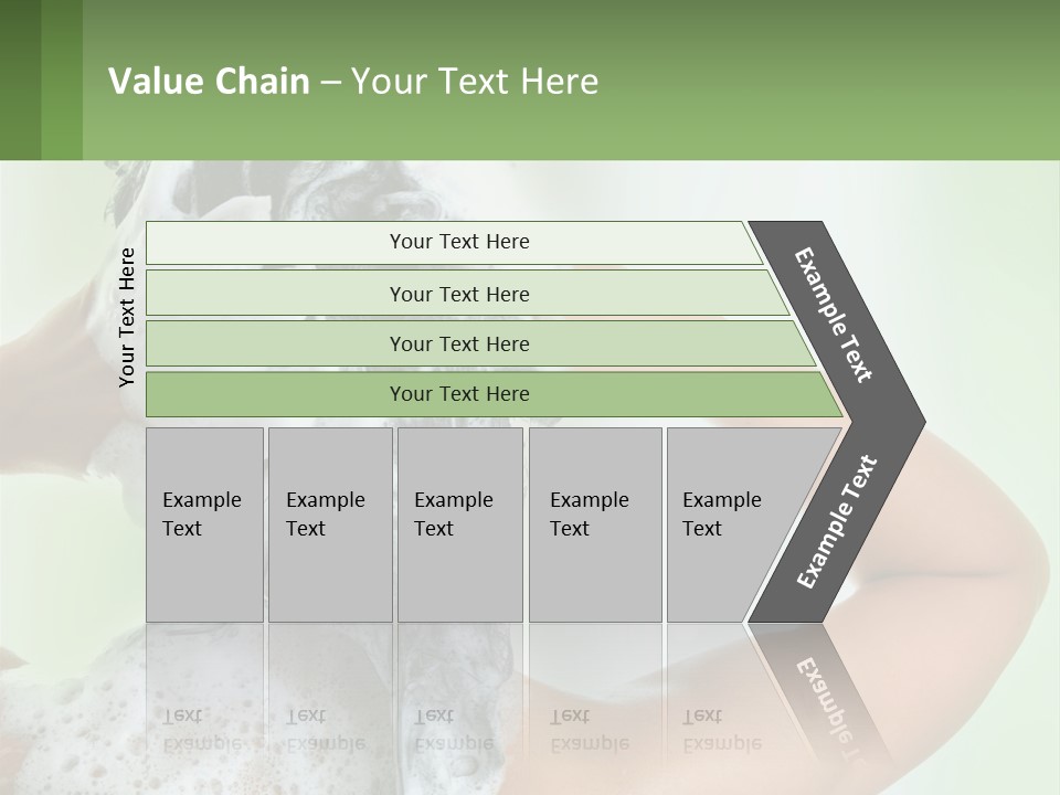 A Woman Is Holding Her Hair With A Lot Of Soap On It PowerPoint Template