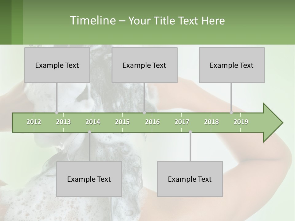 A Woman Is Holding Her Hair With A Lot Of Soap On It PowerPoint Template
