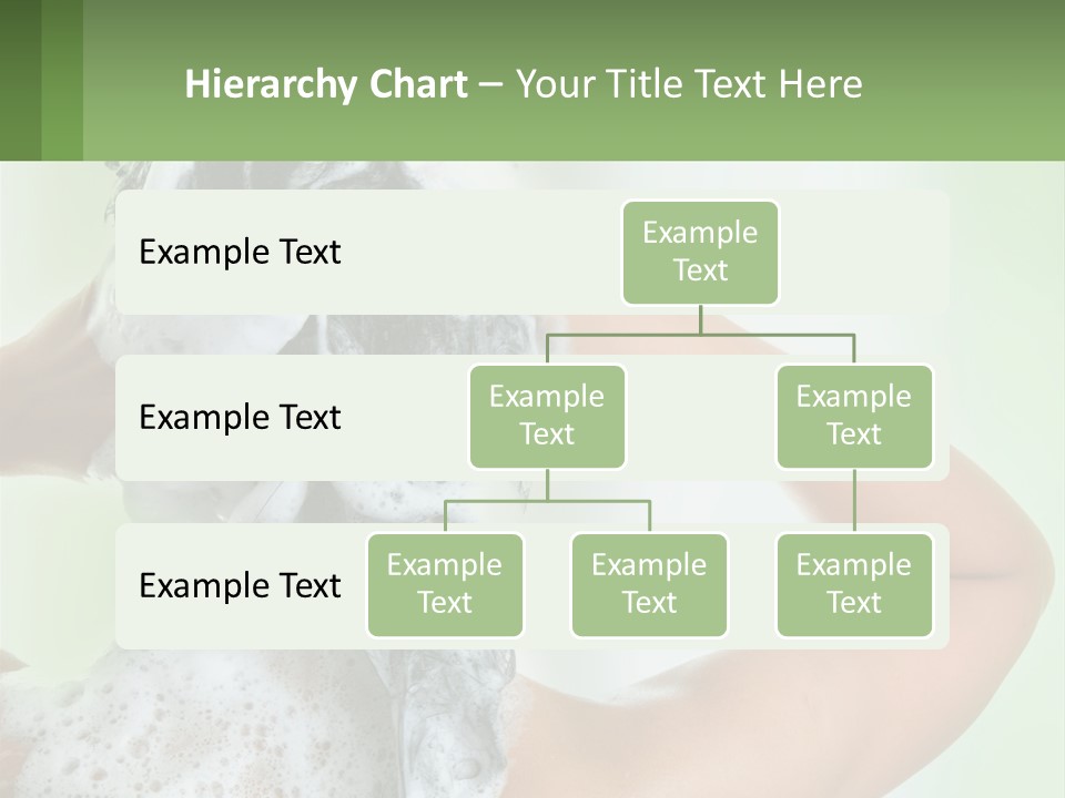 A Woman Is Holding Her Hair With A Lot Of Soap On It PowerPoint Template