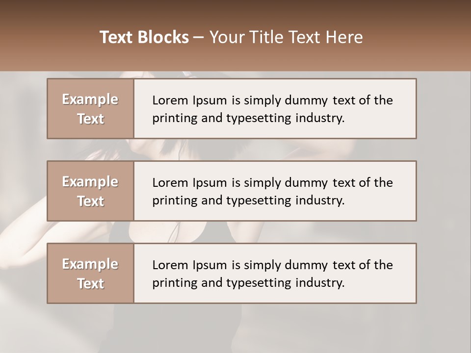 A Woman Is Listening To Music With Headphones PowerPoint Template