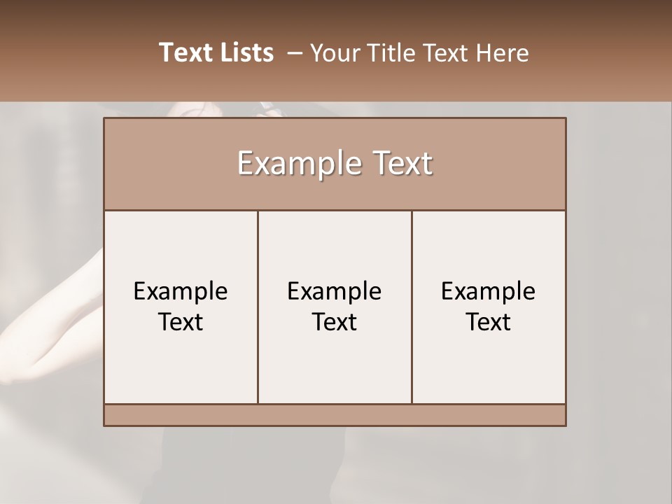 A Woman Is Listening To Music With Headphones PowerPoint Template