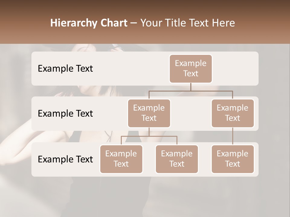 A Woman Is Listening To Music With Headphones PowerPoint Template
