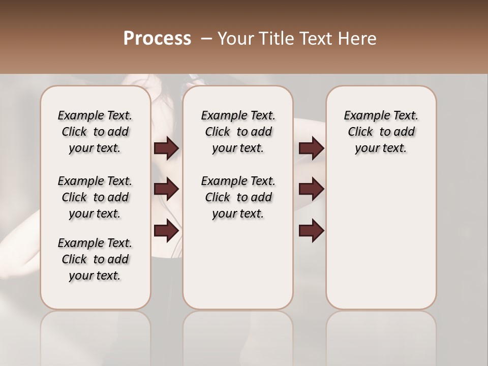 A Woman Is Listening To Music With Headphones PowerPoint Template