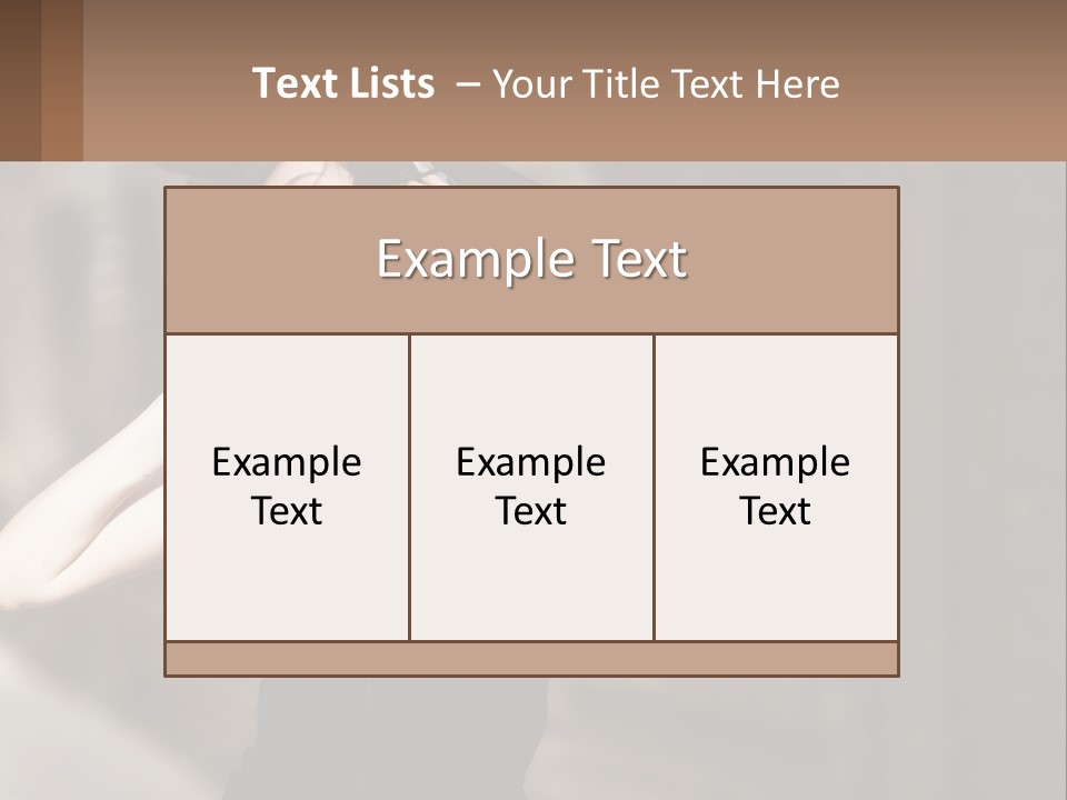 A Woman Is Listening To Music With Headphones PowerPoint Template