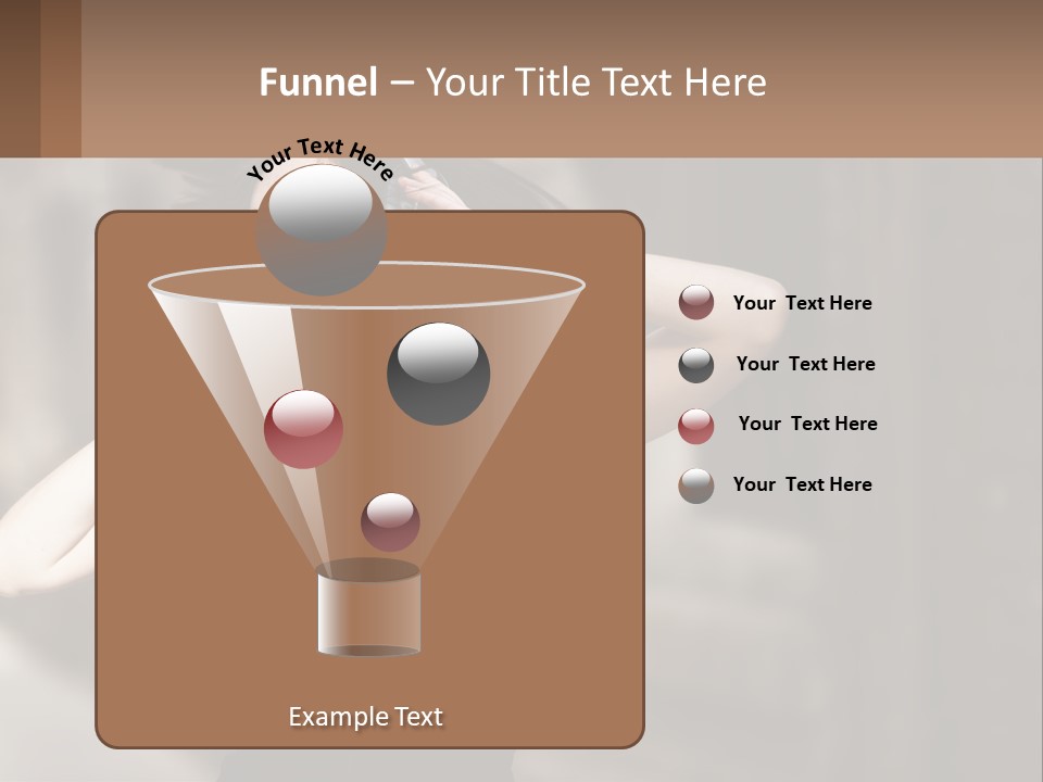 A Woman Is Listening To Music With Headphones PowerPoint Template