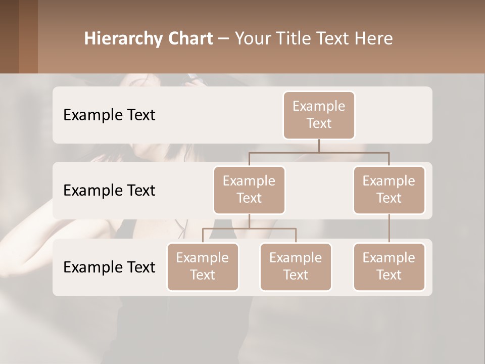 A Woman Is Listening To Music With Headphones PowerPoint Template