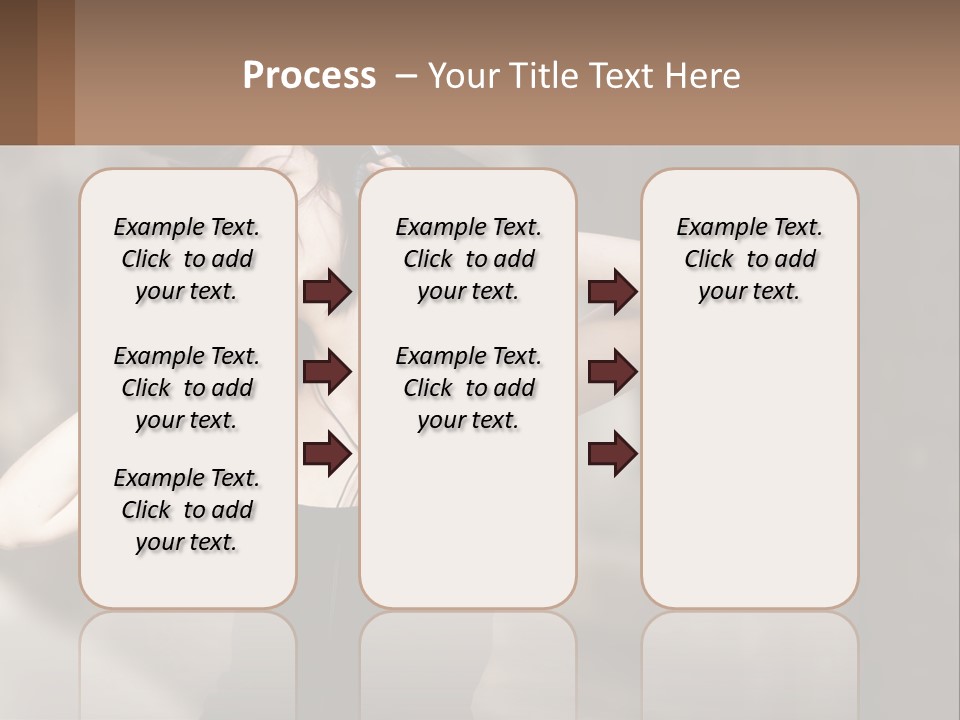 A Woman Is Listening To Music With Headphones PowerPoint Template