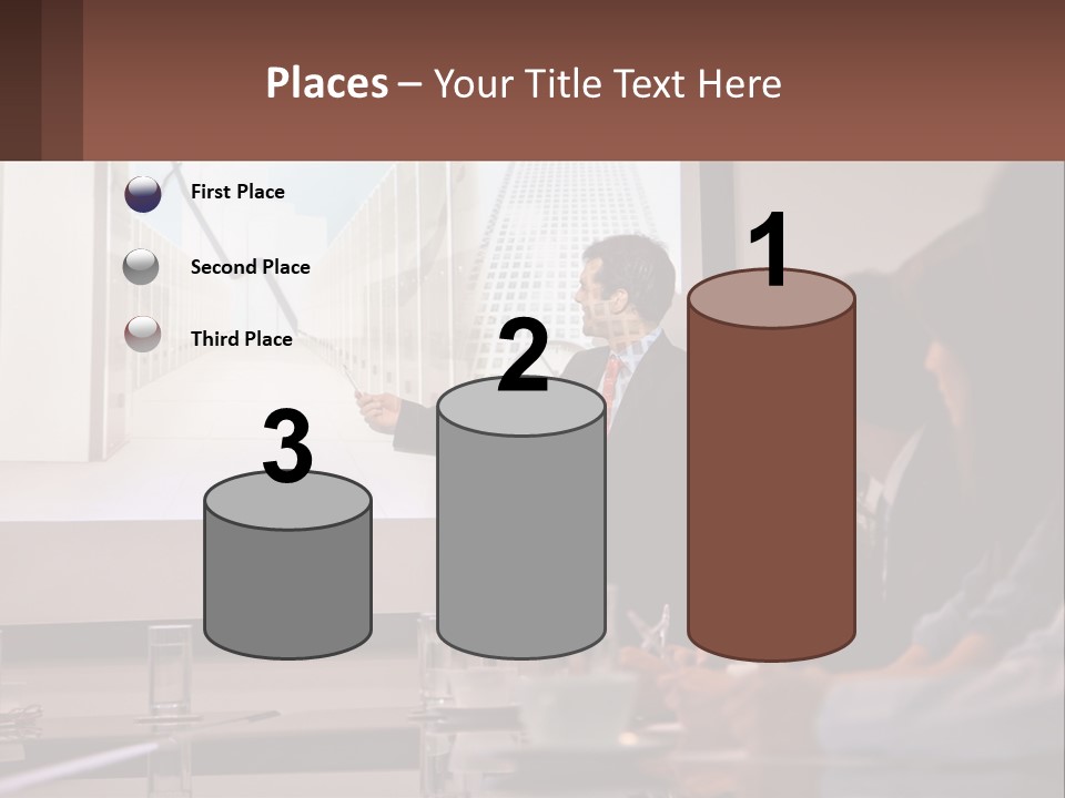 A Man Giving A Presentation To A Group Of People PowerPoint Template