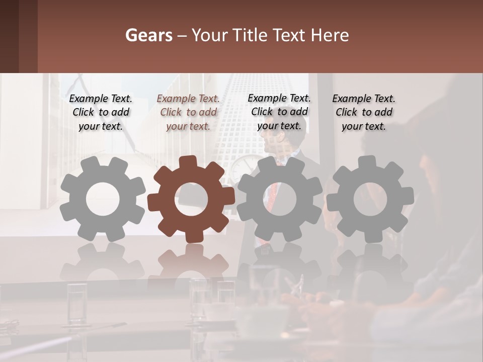 A Man Giving A Presentation To A Group Of People PowerPoint Template