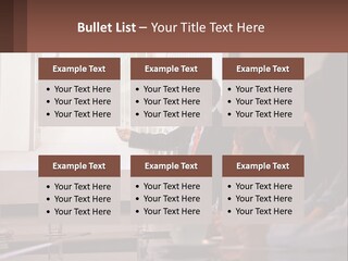 A Man Giving A Presentation To A Group Of People PowerPoint Template