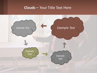 A Man Giving A Presentation To A Group Of People PowerPoint Template