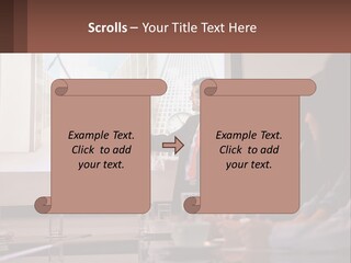 A Man Giving A Presentation To A Group Of People PowerPoint Template