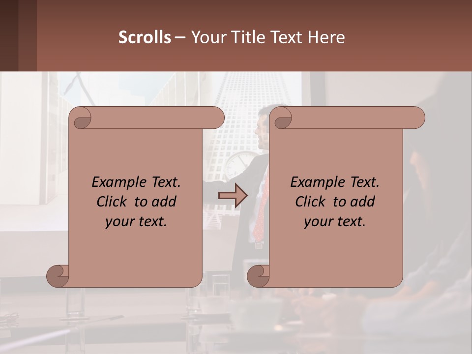 A Man Giving A Presentation To A Group Of People PowerPoint Template