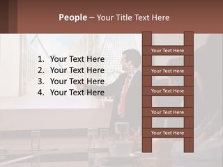 A Man Giving A Presentation To A Group Of People PowerPoint Template