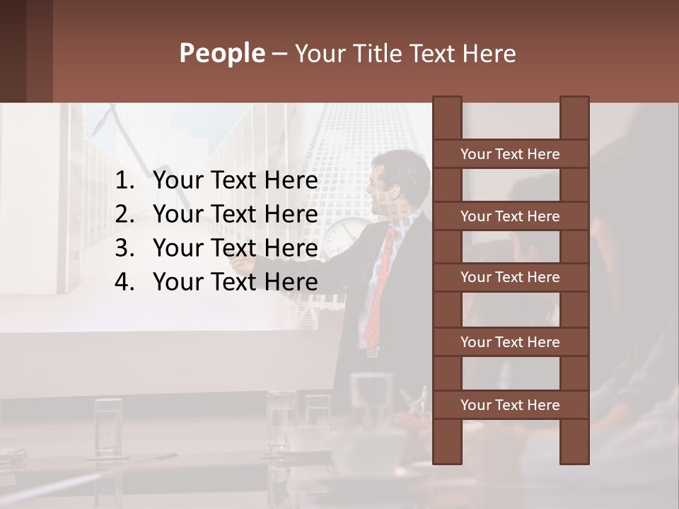 A Man Giving A Presentation To A Group Of People PowerPoint Template