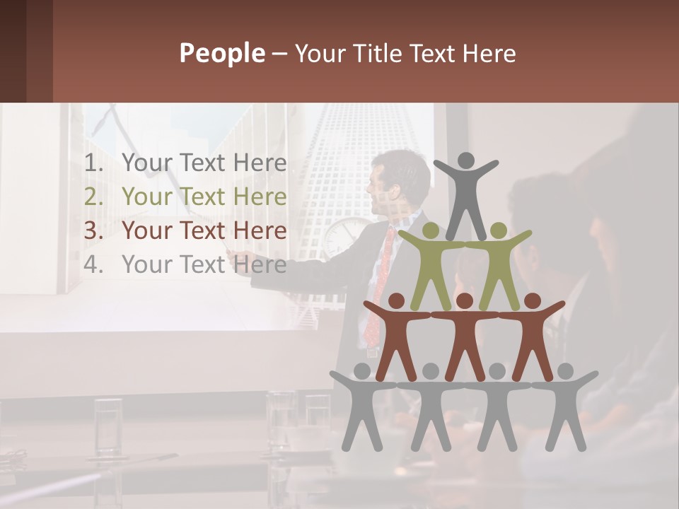 A Man Giving A Presentation To A Group Of People PowerPoint Template