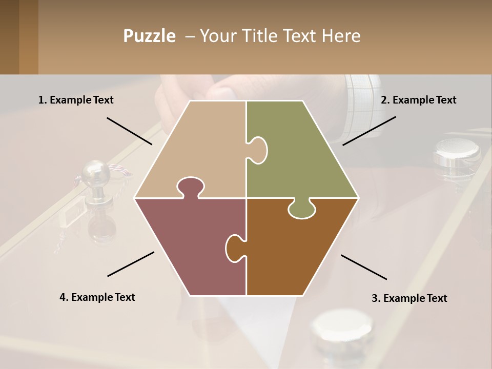 A Person Holding A Piece Of Paper On Top Of A Table PowerPoint Template