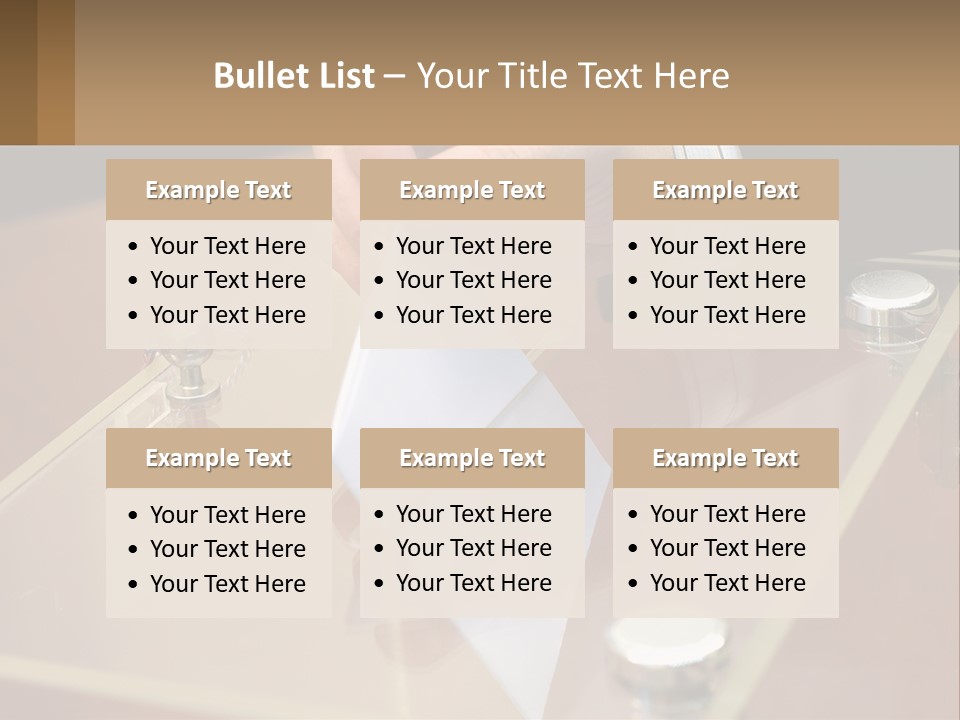 A Person Holding A Piece Of Paper On Top Of A Table PowerPoint Template