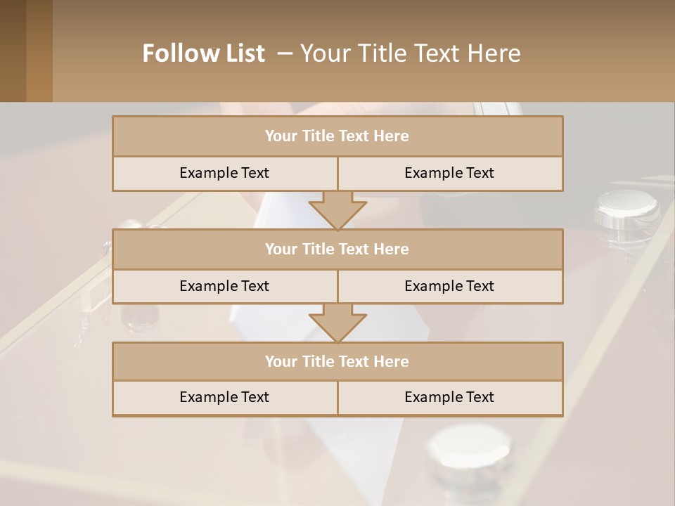 A Person Holding A Piece Of Paper On Top Of A Table PowerPoint Template