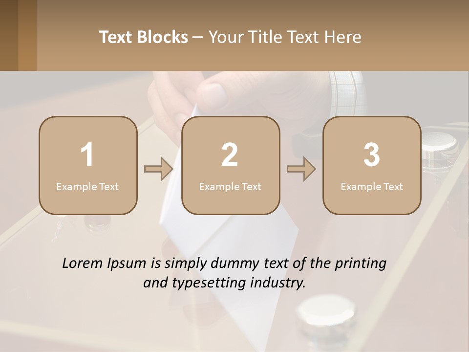 A Person Holding A Piece Of Paper On Top Of A Table PowerPoint Template