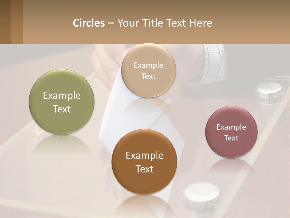 A Person Holding A Piece Of Paper On Top Of A Table PowerPoint Template