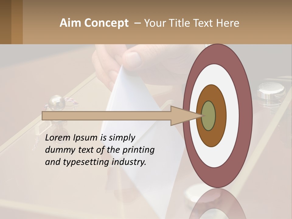 A Person Holding A Piece Of Paper On Top Of A Table PowerPoint Template