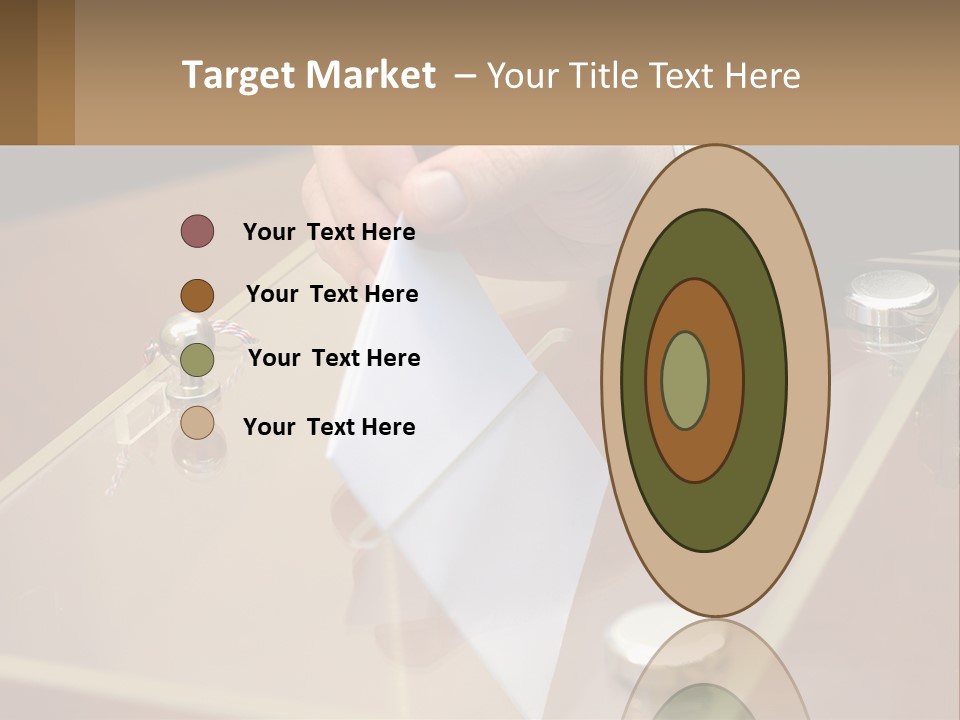 A Person Holding A Piece Of Paper On Top Of A Table PowerPoint Template